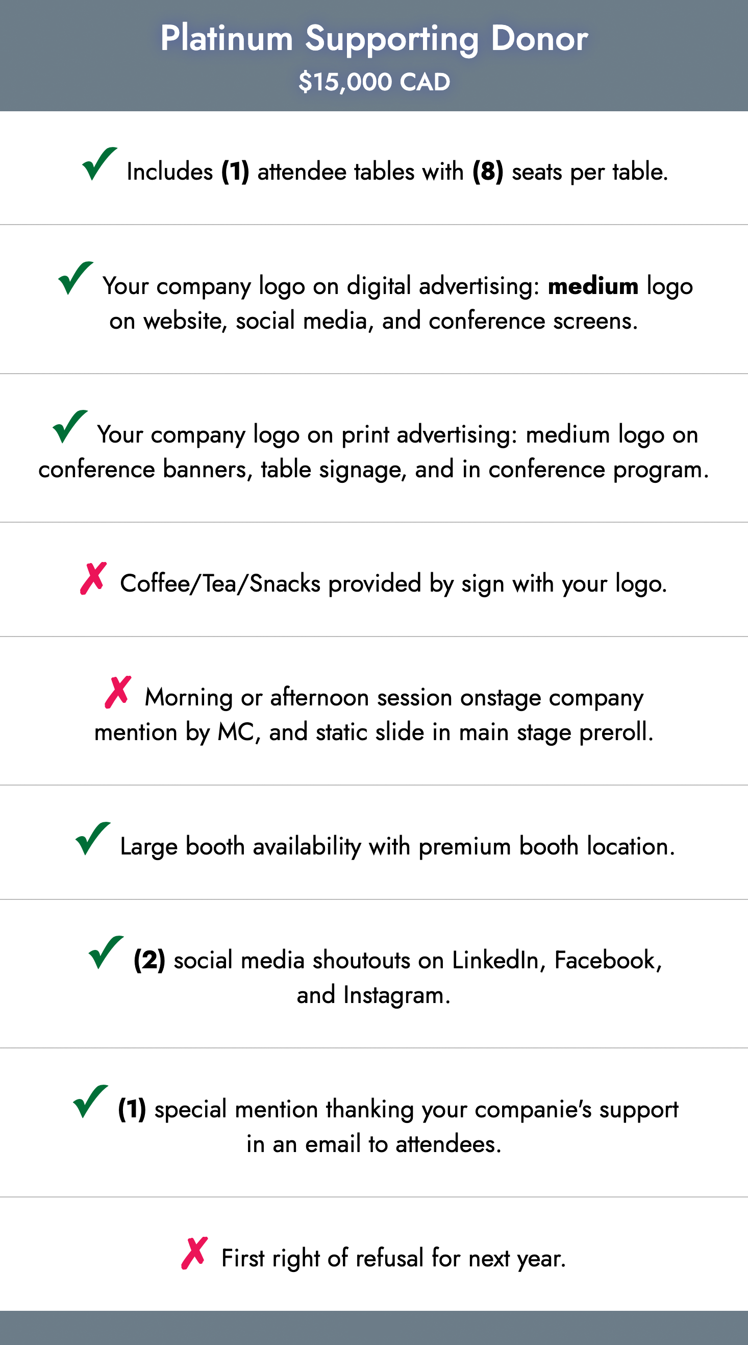 Platinum Supporting Donor